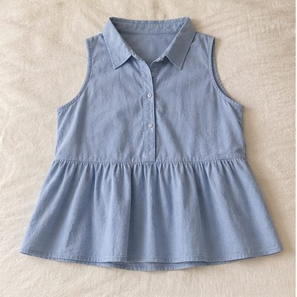 Blue Peplum Top
